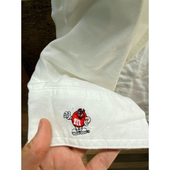 VTG Planet Mars M&M's Long Sleeve Button Up Size Large - Picture 2 of 4